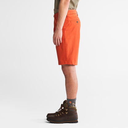 Timberland Mens Squam Lake Stretch Chino Shorts for Men in Orange