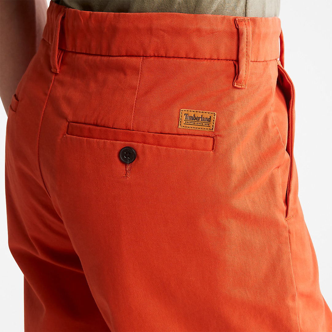 Timberland Mens Squam Lake Stretch Chino Shorts for Men in Orange