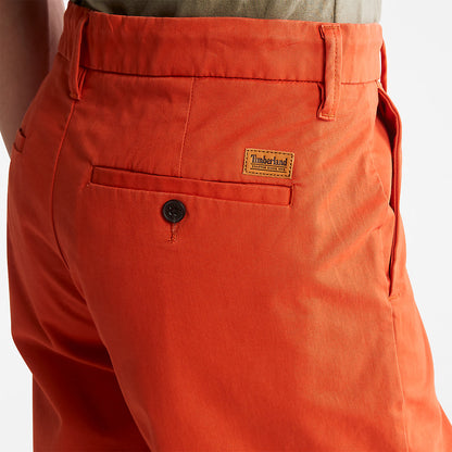Timberland Mens Squam Lake Stretch Chino Shorts for Men in Orange