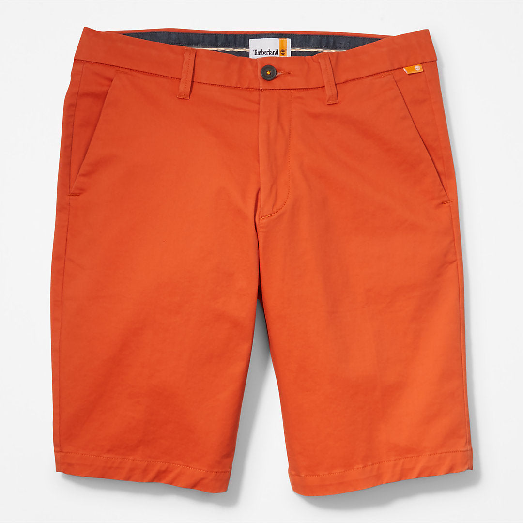 Timberland Mens Squam Lake Stretch Chino Shorts for Men in Orange