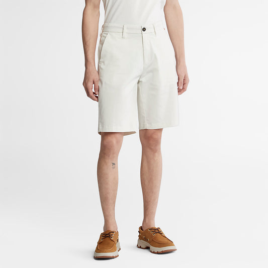 Timberland Mens Squam Lake Stretch Chino Shorts for Men in White