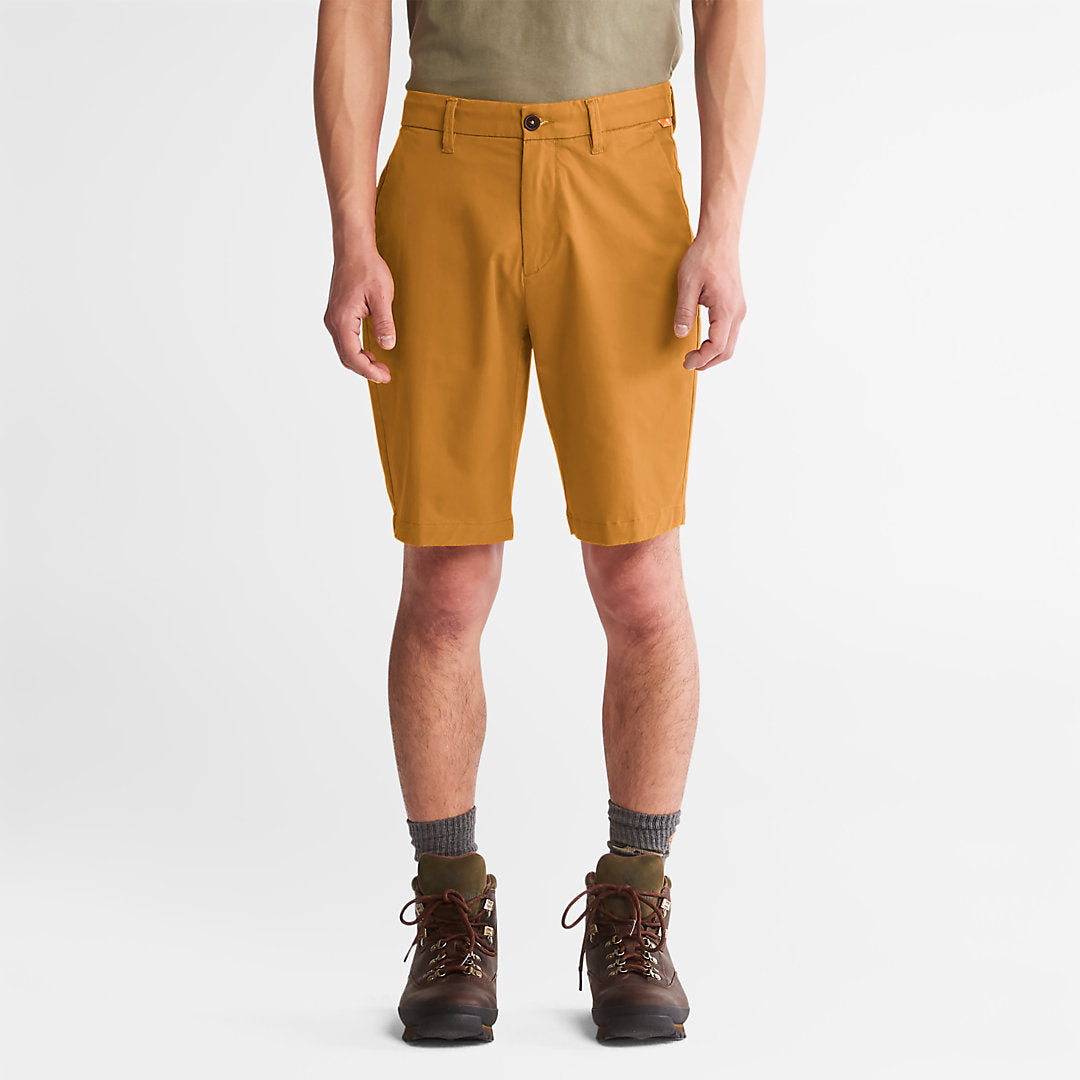 Timberland Mens Squam Lake Stretch Chino Shorts for Men in Dark Yellow