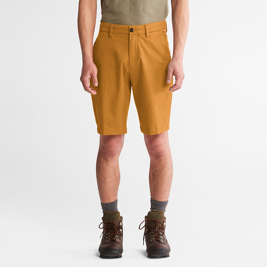 Timberland Mens Squam Lake Stretch Chino Shorts for Men in Dark Yellow