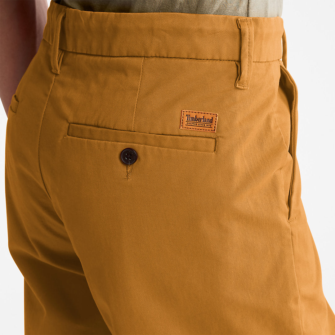 Timberland Mens Squam Lake Stretch Chino Shorts for Men in Dark Yellow