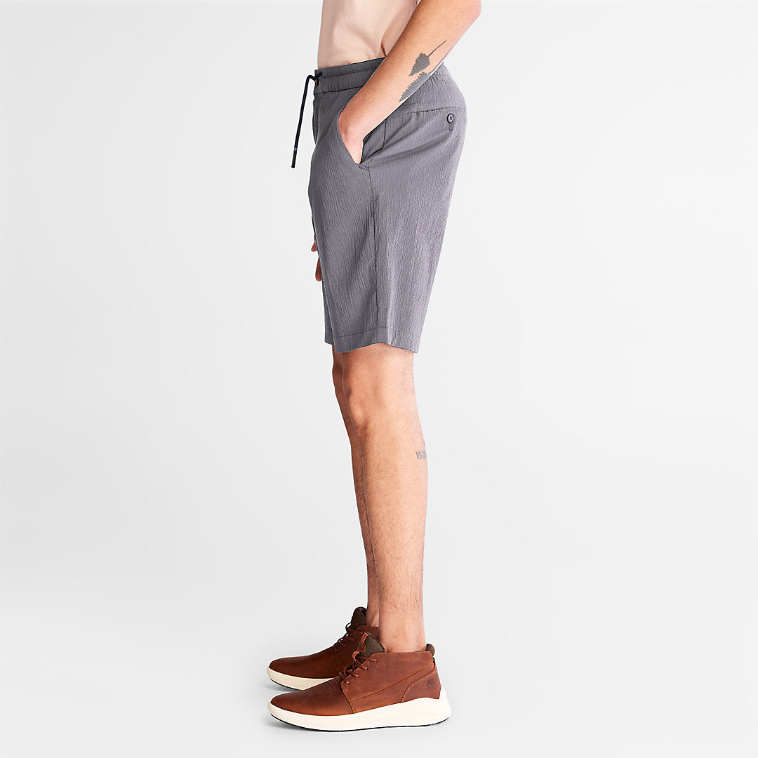 Timberland Mens Squam Lake Seersucker Shorts for Men in Grey