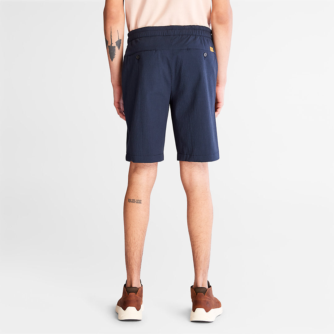 Timberland Mens Squam Lake Seersucker Shorts for Men in Navy