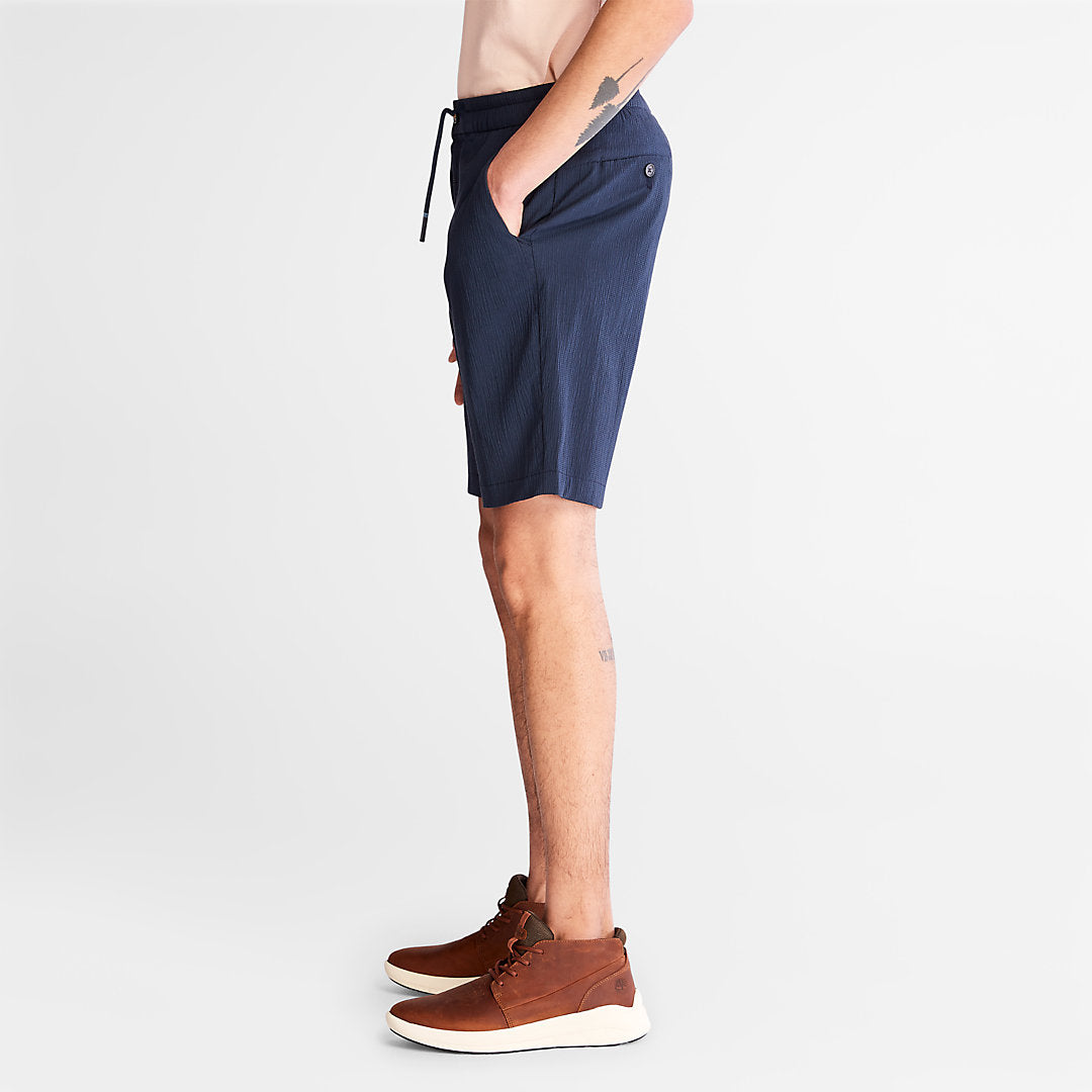 Timberland Mens Squam Lake Seersucker Shorts for Men in Navy