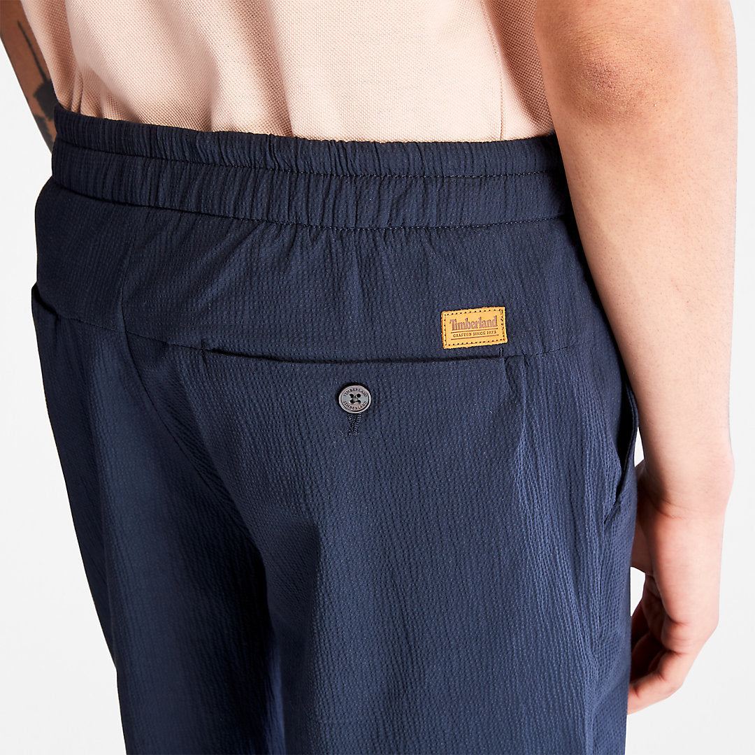 Timberland Mens Squam Lake Seersucker Shorts for Men in Navy