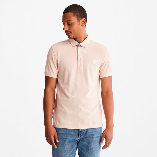 Timberland Mens Baboosic Brook Oxford Polo for Men in Light Pink