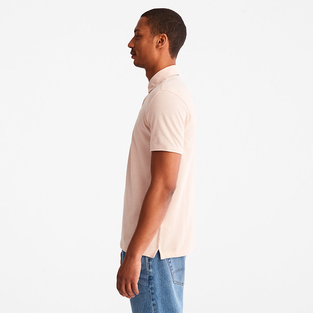 Timberland Mens Baboosic Brook Oxford Polo for Men in Light Pink
