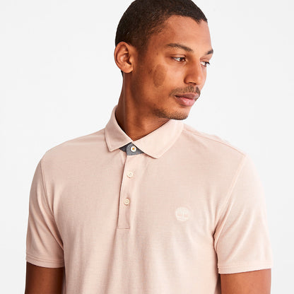 Timberland Mens Baboosic Brook Oxford Polo for Men in Light Pink
