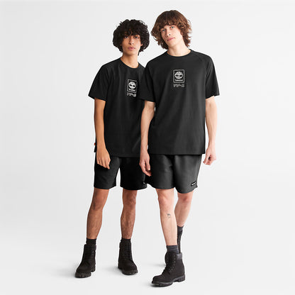 Timberland Mens Heavyweight Logo T-Shirt for Men in Black