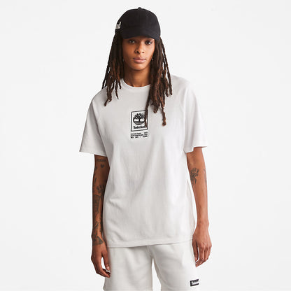 Timberland Mens Heavyweight Logo T-Shirt for Men in White