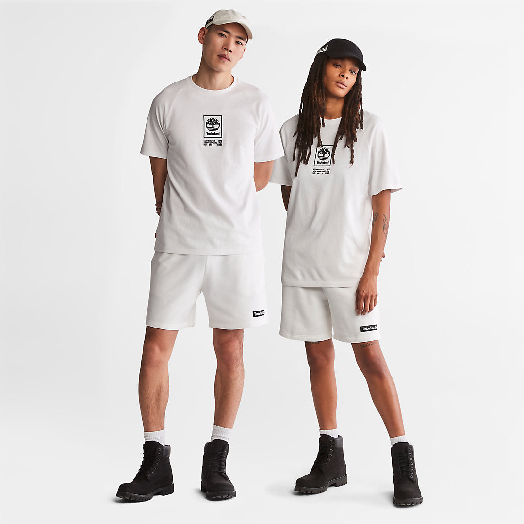 Timberland Mens Heavyweight Logo T-Shirt for Men in White