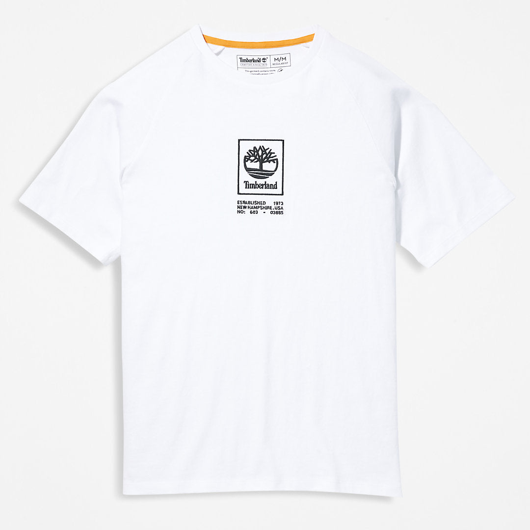 Timberland Mens Heavyweight Logo T-Shirt for Men in White