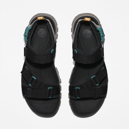 Timberland Mens Garrison Trail Webbing-strap Sandal for Men in Black