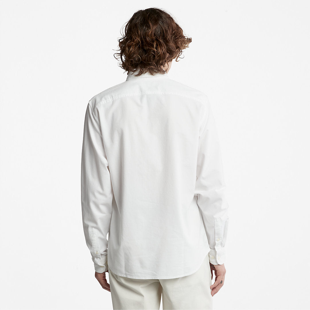 Timberland Mens Pleasant River Slim Oxford Shirt for Men in White