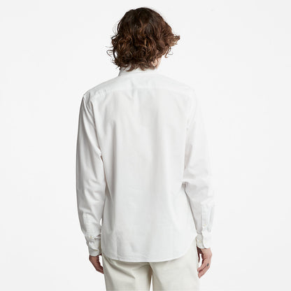 Timberland Mens Pleasant River Slim Oxford Shirt for Men in White