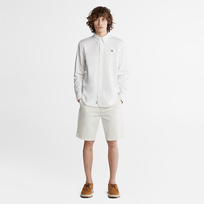 Timberland Mens Pleasant River Slim Oxford Shirt for Men in White
