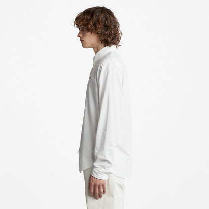 Timberland Mens Pleasant River Slim Oxford Shirt for Men in White