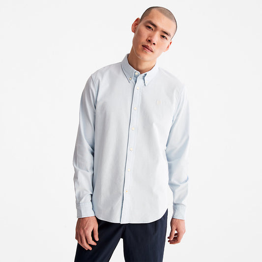 Timberland Mens Pleasant River Slim Oxford Shirt for Men in Light Blue