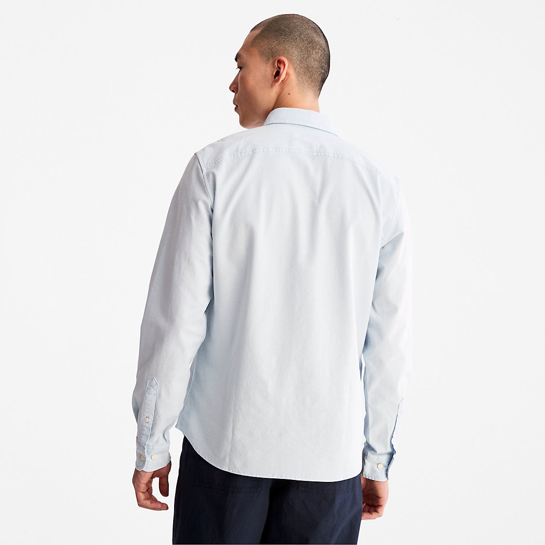 Timberland Mens Pleasant River Slim Oxford Shirt for Men in Light Blue