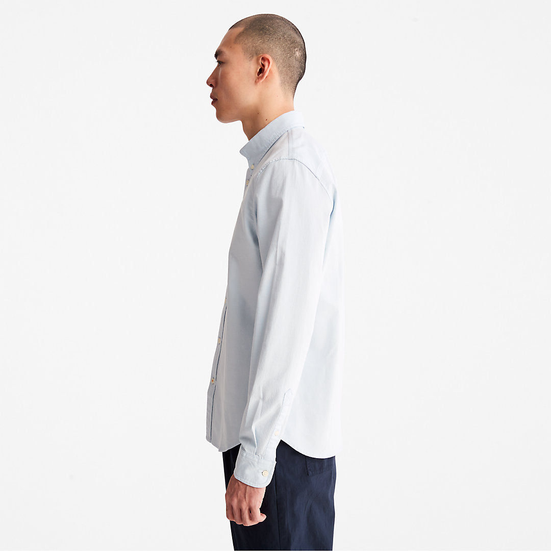 Timberland Mens Pleasant River Slim Oxford Shirt for Men in Light Blue