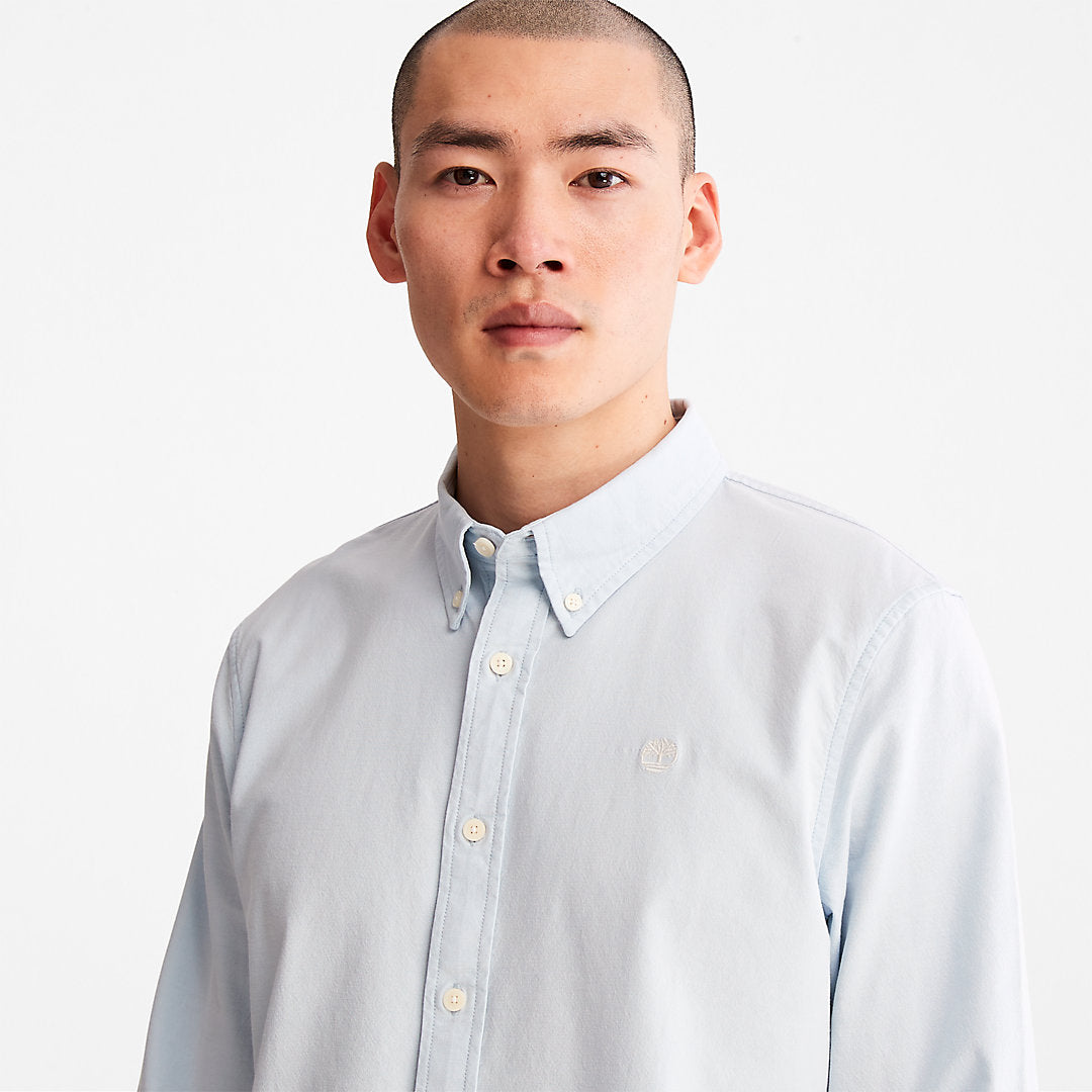 Timberland Mens Pleasant River Slim Oxford Shirt for Men in Light Blue