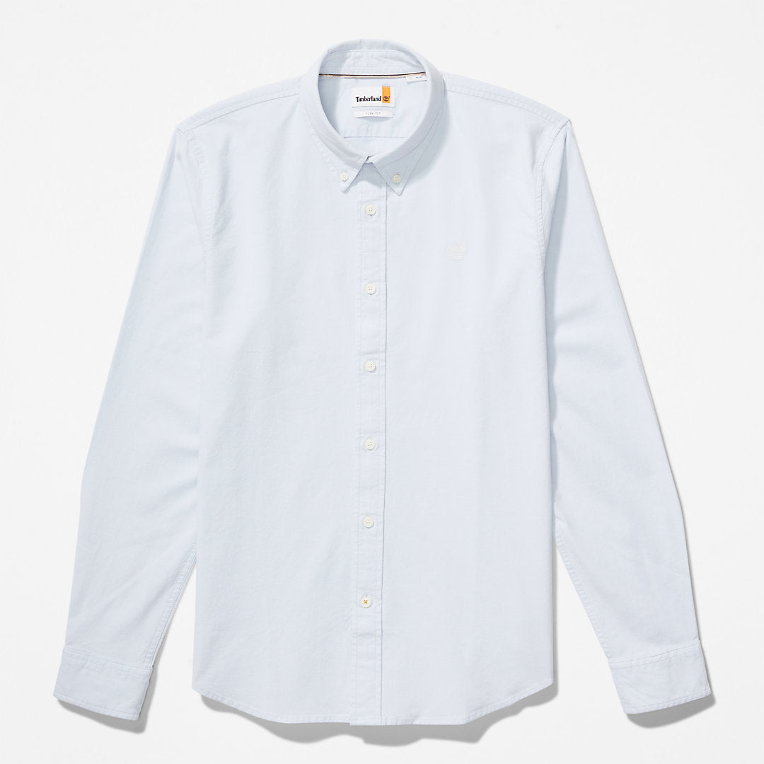 Timberland Mens Pleasant River Slim Oxford Shirt for Men in Light Blue