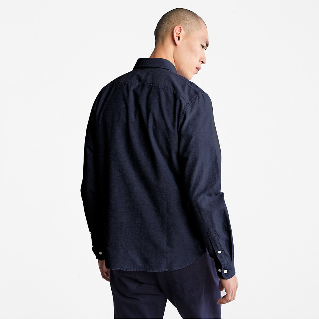 Timberland Mens Pleasant River Slim Oxford Shirt for Men in Navy