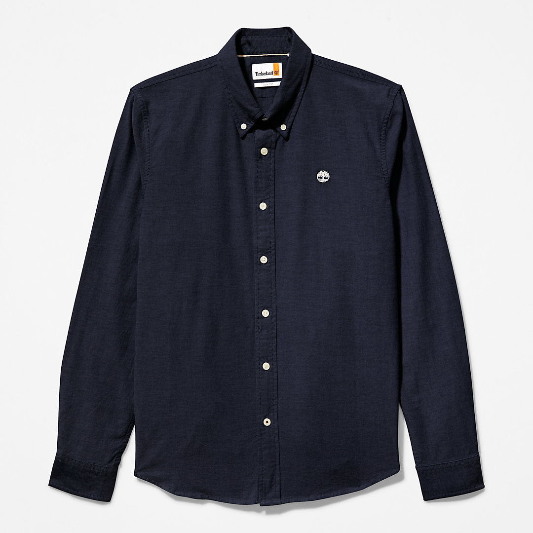 Timberland Mens Pleasant River Slim Oxford Shirt for Men in Navy
