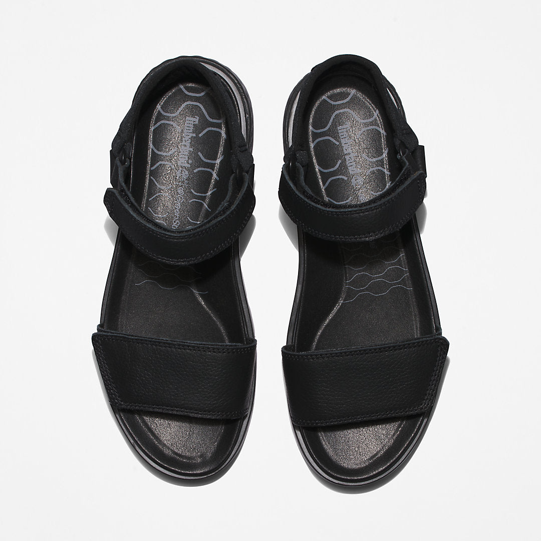 Timberland Womens Ray City Ankle Strap Sandal for Women in Black