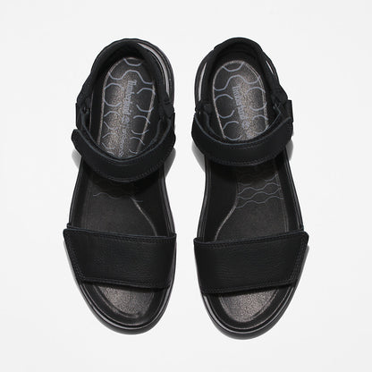 Timberland Womens Ray City Ankle Strap Sandal for Women in Black