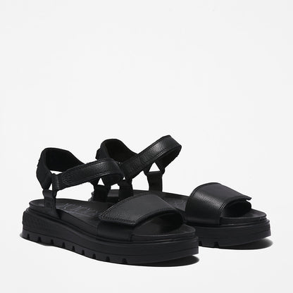 Timberland Womens Ray City Ankle Strap Sandal for Women in Black