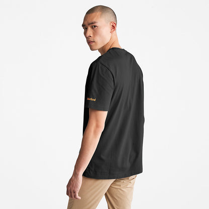 Timberland Mens Boot Logo T-Shirt for Men in Black