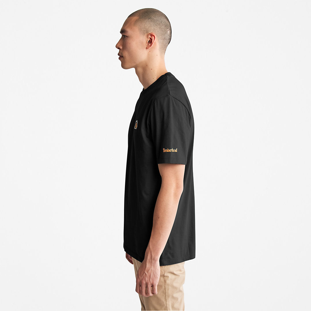 Timberland Mens Boot Logo T-Shirt for Men in Black