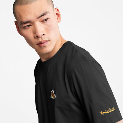 Timberland Mens Boot Logo T-Shirt for Men in Black