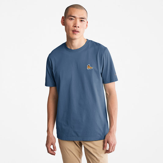 Timberland Mens Boot-Logo T-Shirt for Men in Navy