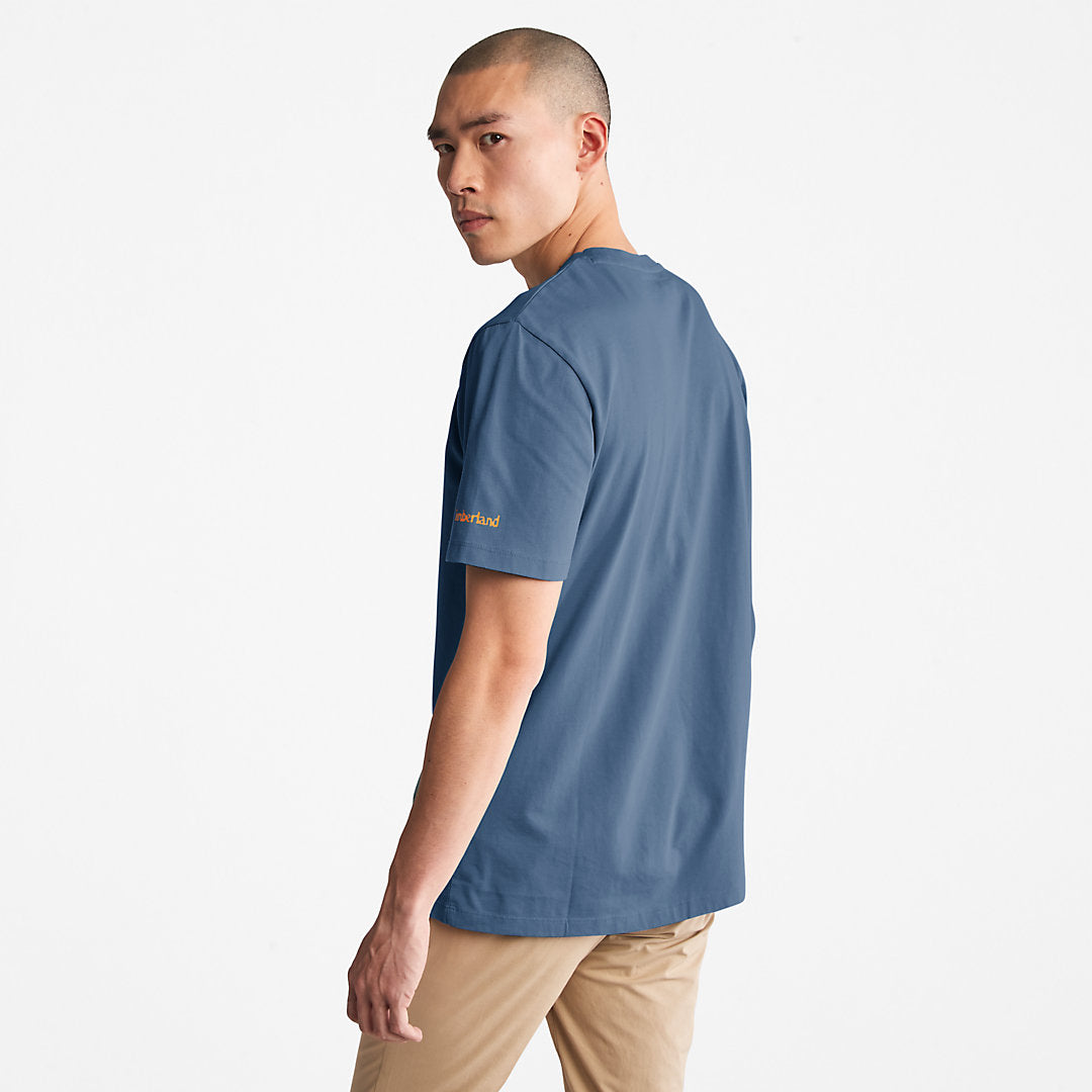 Timberland Mens Boot-Logo T-Shirt for Men in Navy