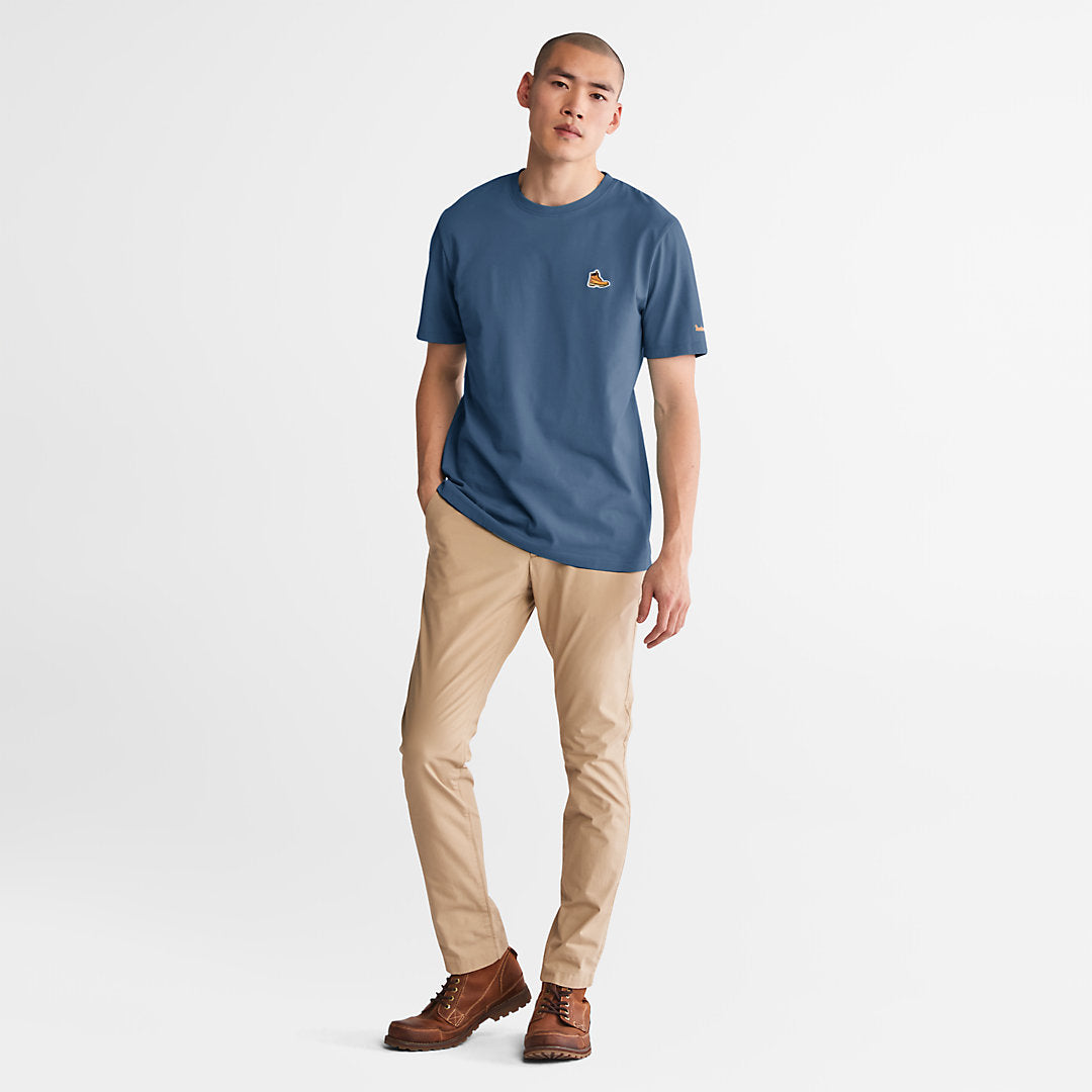 Timberland Mens Boot-Logo T-Shirt for Men in Navy