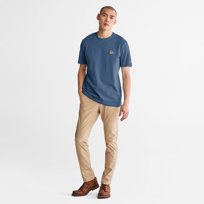 Timberland Mens Boot-Logo T-Shirt for Men in Navy
