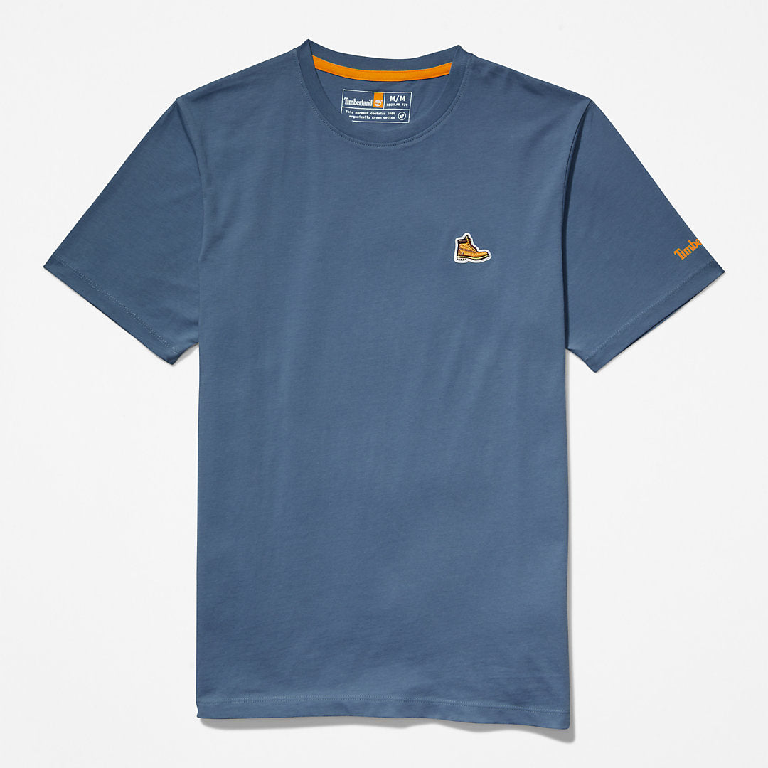 Timberland Mens Boot-Logo T-Shirt for Men in Navy