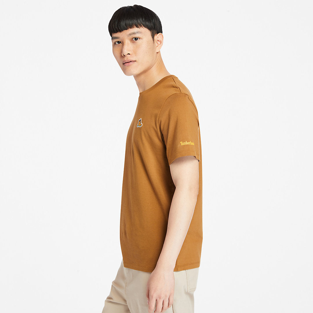 Timberland Mens Organic Cotton Boot T-Shirt for Men in Brown