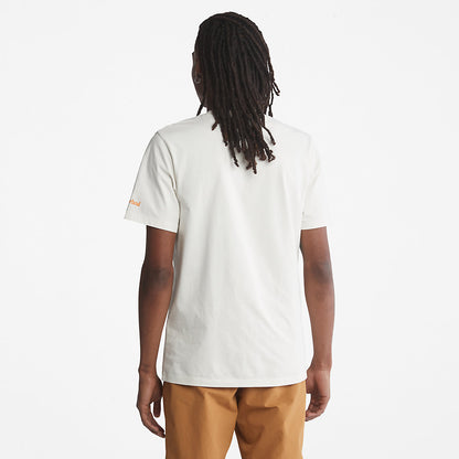 Timberland Mens Boot-Logo T-Shirt for Men in White