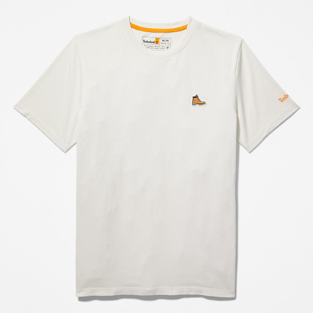 Timberland Mens Boot-Logo T-Shirt for Men in White