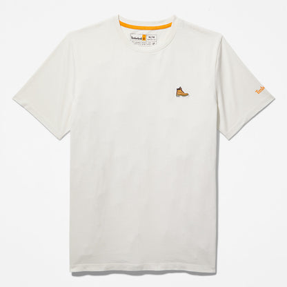 Timberland Mens Boot-Logo T-Shirt for Men in White
