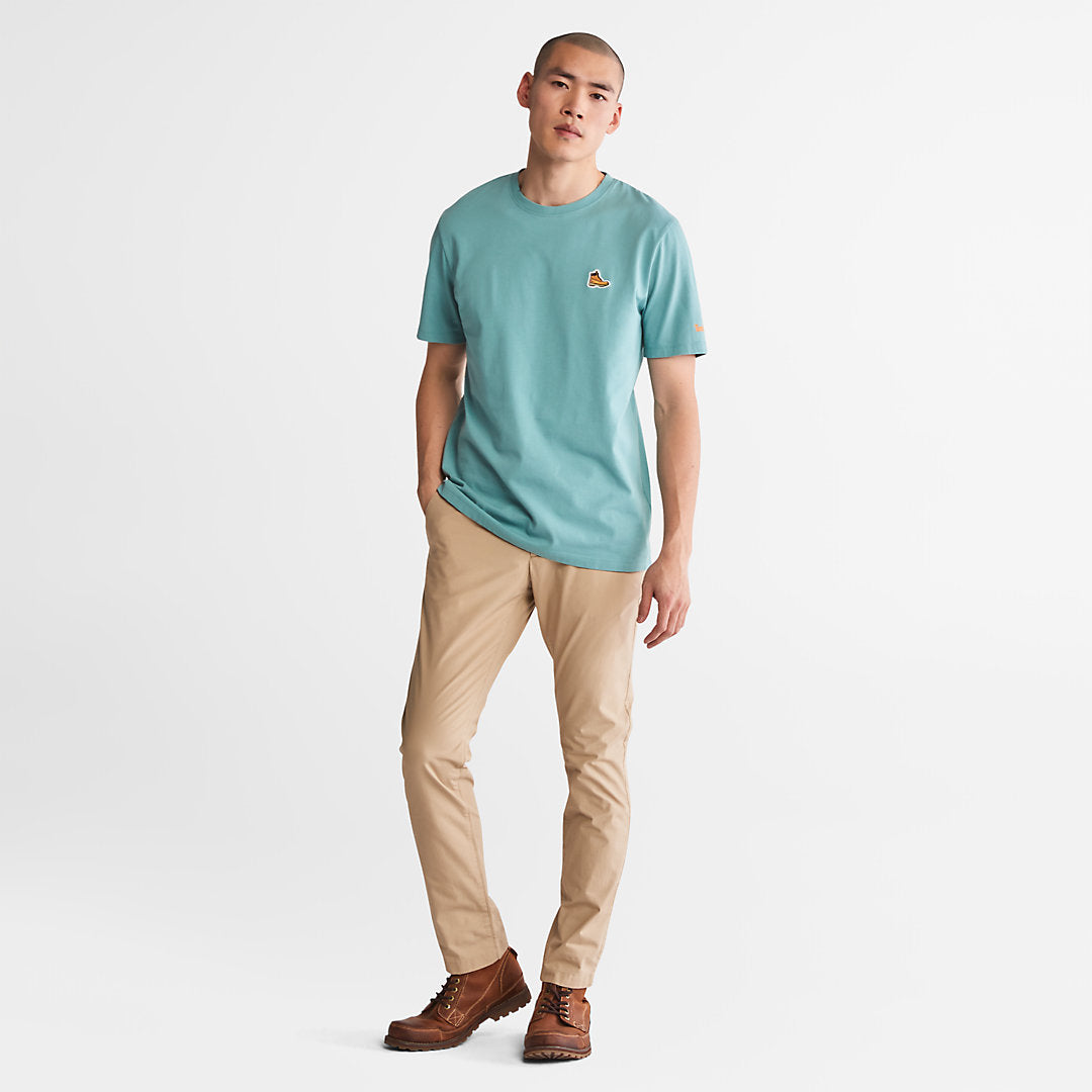 Timberland Mens Boot-Logo T-Shirt for Men in Blue
