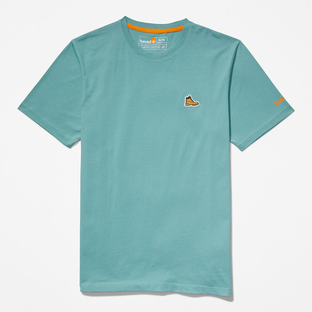 Timberland Mens Boot-Logo T-Shirt for Men in Blue