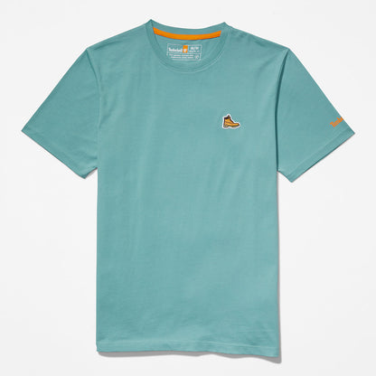 Timberland Mens Boot-Logo T-Shirt for Men in Blue