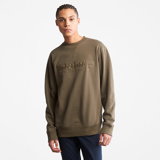 Timberland Mens Outdoor Heritage Crewneck Sweatshirt for Men in Dark Green